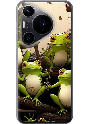 Чехол на huawei pura 70 жабки из силикона fch_0171160