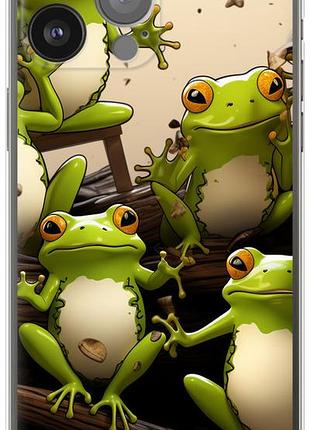 Чехол на iphone 13 pro max жабки из силикона fch_0171074