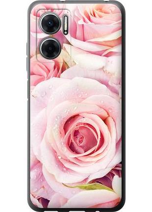 Чехол на xiaomi redmi 10 5g розы из силикона fch_0170832