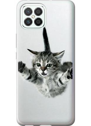 Чехол на huawei nova 8 se летящий котёнок из силикона fch_0171346