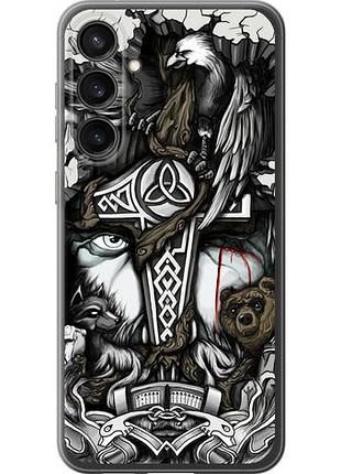 Чехол на samsung galaxy s23 fe тату викинг из силикона fch_0168993