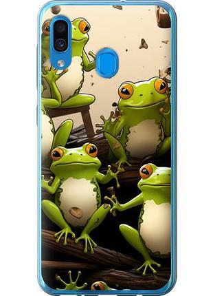 Чехол на samsung galaxy a30 2019 a305f жабки из пластика fch_0025943