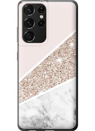 Чехол на samsung galaxy s21 ultra (5g) пастельный мрамор из силикона fch_0169015