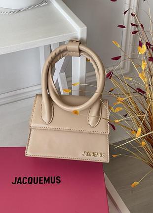 Сумка jacquemus premium classic бежевий