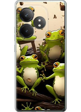 Чехол на realme gt neo6 жабки из силикона fch_0171095