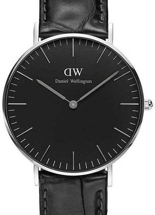 Годинник жіночий daniel wellington classic reading dw00100147 сталевий корпус wr 30 м чорний циферблат