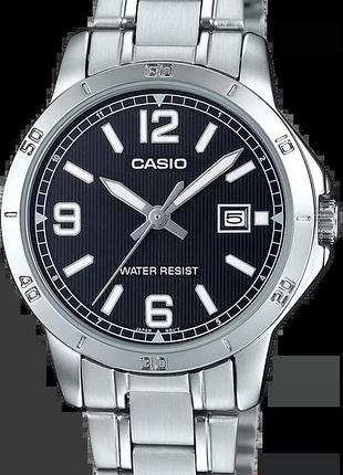 Часы женские casio timeless collection ltp-v004d-1b2 стальной корпус чёрный циферблат