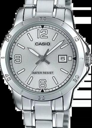 Часы женские casio timeless collection ltp-v004d-7b2 стальной корпус серебристый циферблат
