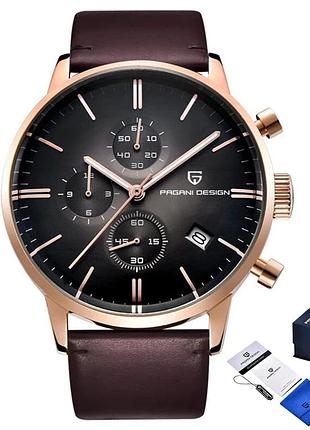 Наручний годинник pagani design pd-2720 gold-black-brown