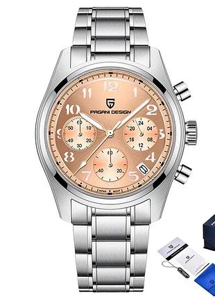 Наручний годинник pagani design pd-1773 silver-pink