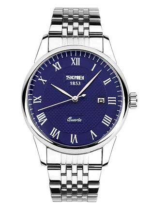 Наручний годинник skmei 9058sbu-b silver-blue