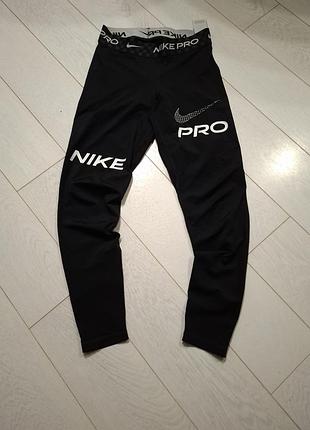 Легінси жіночі nike pro м nike women's pro dri-fit graphic leggings лосіни спортивні найк
