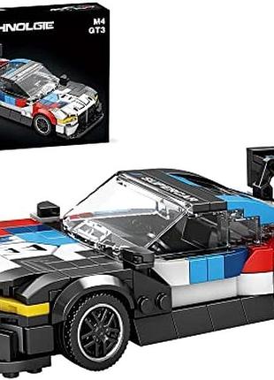 Детский конструктор reobrix спортивного автомобиля technic для bmw m4 gt3, 385 деталей, модели суперкара