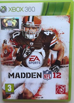 Madden nfl 12, б/у, английская версия - диск для xbox 360