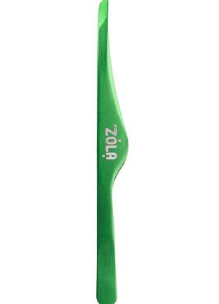 Пінцет для брів zola скошений green професійний зелений