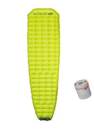Матрац самонадувний flextail tiny slleeping pad r09 avs mummy, розмір l (196 х 65 х 9 см), зелений
