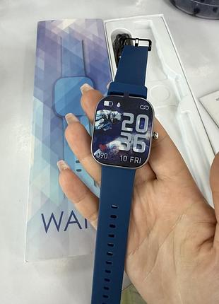 Детские смарт часы h97 kids fitness watch с пульсометром, шагомером и цветным сенсорным дисплеем, синий (новый)