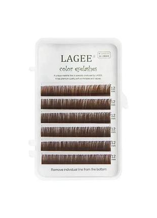 Коричневые ресницы lagee d, 0.10, 11