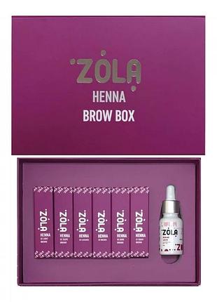 Zola набор хны для бровей, 6 шт по 5 гр