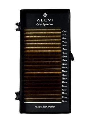 Ресницы alevi dark brown mix длин cc, 0.10, 7-13