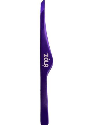 Пінцет для брів zola скошений violet професійний фіолетовий