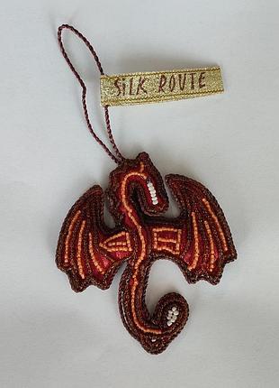 Ялинкова небитка іграшка дракон, silk route a-2489