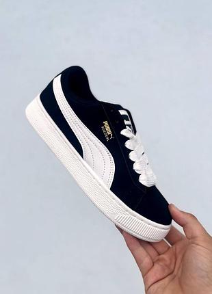 Кросівки puma suede xl black white & logo
