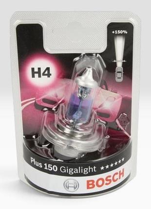 Лампочка h4 bosch gigalight 150% 12v 60/55w p43t 1 шт - (1987301136)