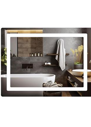 Дзеркало lidz kubis (ku2) 800х600 з led-підсвіткою touch, з антизапотіванням, з димером, рег. яскравості ld78lf904708048446