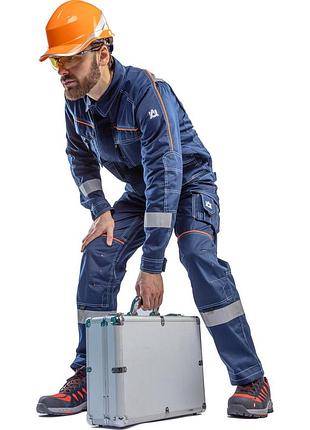 Костюм робочий захисний чоловічий aurum antistat blue (куртка + напівкомбінезон) зріст 180 — 190 см, спецодягу 2xl