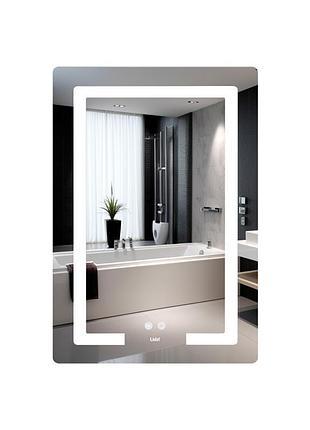 Дзеркало lidz kubis (ku2) 600х800 з led-підсвіткою touch, з антизапотіванням, з димером, рег. яскравості ld78lf937608048449