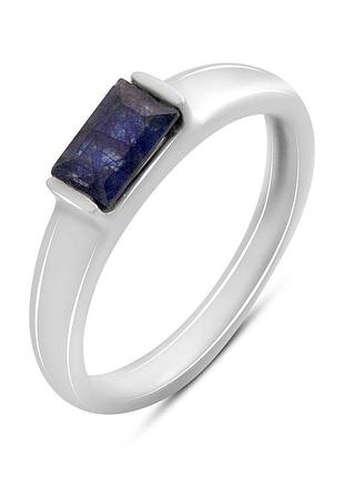 Серебряное кольцо proba с натуральным сапфиром 0.779ct, вес изделия 2,38 гр (2213468) 17.5 размер