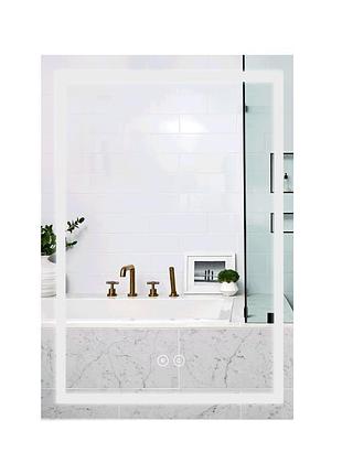 Дзеркало qtap mideya (dc-f936) 500х800 з led-підсвіткою touch, з антизапотіванням, димером qt2078f936w