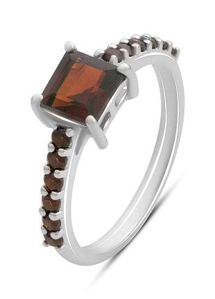 Серебряное кольцо proba с натуральным гранатом 2.058ct, вес изделия 2,47 гр (2195481) 17 размер