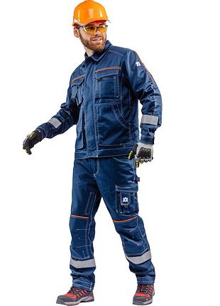 Костюм рабочий защитный антистатический aurum antistat blue (куртка+полукомбинезон) рост 170-180 см спецодежда 3xl