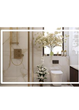 Зеркало qtap mideya 1000х700 с led-подсветкой touch, с антизапотеванием, диммером qt2078ncf10070w