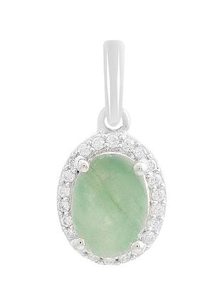 Серебряная подвеска proba с изумрудом 1.373ct (2214205)