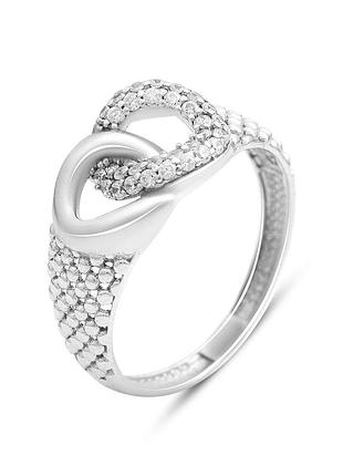 Серебряное кольцо proba с фианитами, вес изделия 1,83 гр (2209386) 17.5 размер
