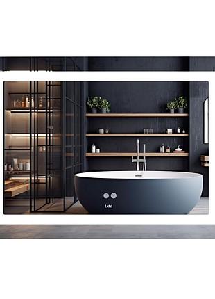 Дзеркало lidz kubis (ku2) 1000х800 з led-підсвіткою touch, з антизапотіванням, з димером, рег. яскравості ld78lf6141008048450