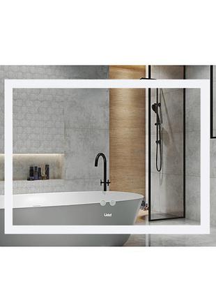 Дзеркало lidz kubis 1000х800 з led-підсвіткою touch, з антизапотіванням, з диммером, рег. яскравості ld78lf61410080