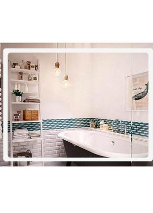 Зеркало qtap mideya (dc-f614) 700х500 с led-подсветкой touch, с антизапотеванием, диммером qt2078ncf07050w