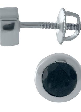 Срібні сережки proba із сапфіром nano 0.75ct (1673386)