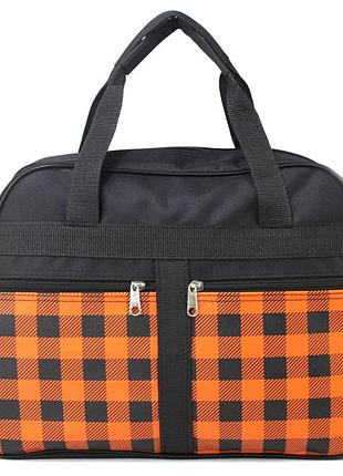 Сумка хозяйственная wallaby 2703.443 черная с оранжевым
