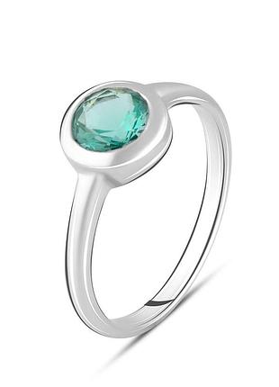 Серебряное кольцо proba с изумрудом nano, вес изделия 1,89 гр (2092513) 18 размер