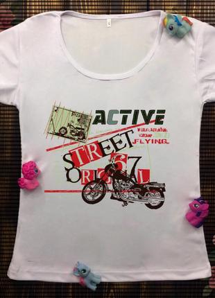 Женская футболка с принтом - active street original1 фото