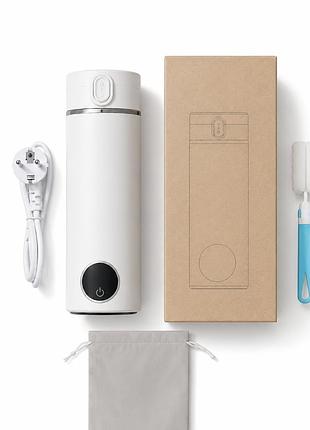 Smart thermo bottle 316 — портативний смарт-термос із дисплеєм та функцією підігріву 500 мл, білий