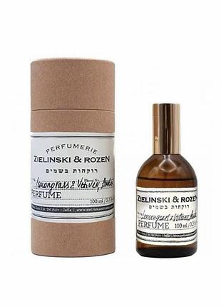 Духи унісекс zielinski & rozen lemongrass & vetiver amber, 100мл