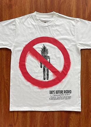 Xl cactus jack sp5der days before rodeo iii tee white белая футболка