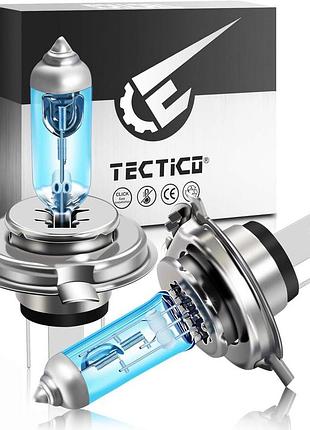 Галогенні лампи для фар tectico h4 p43t 70 вт 24 в теплий білий колір, на 130% більша яскравість, для вантажівок та фургонів, 2 шт