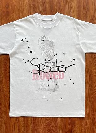 M size cactus jack sp5der days before rodeo iii tee white белая футболка